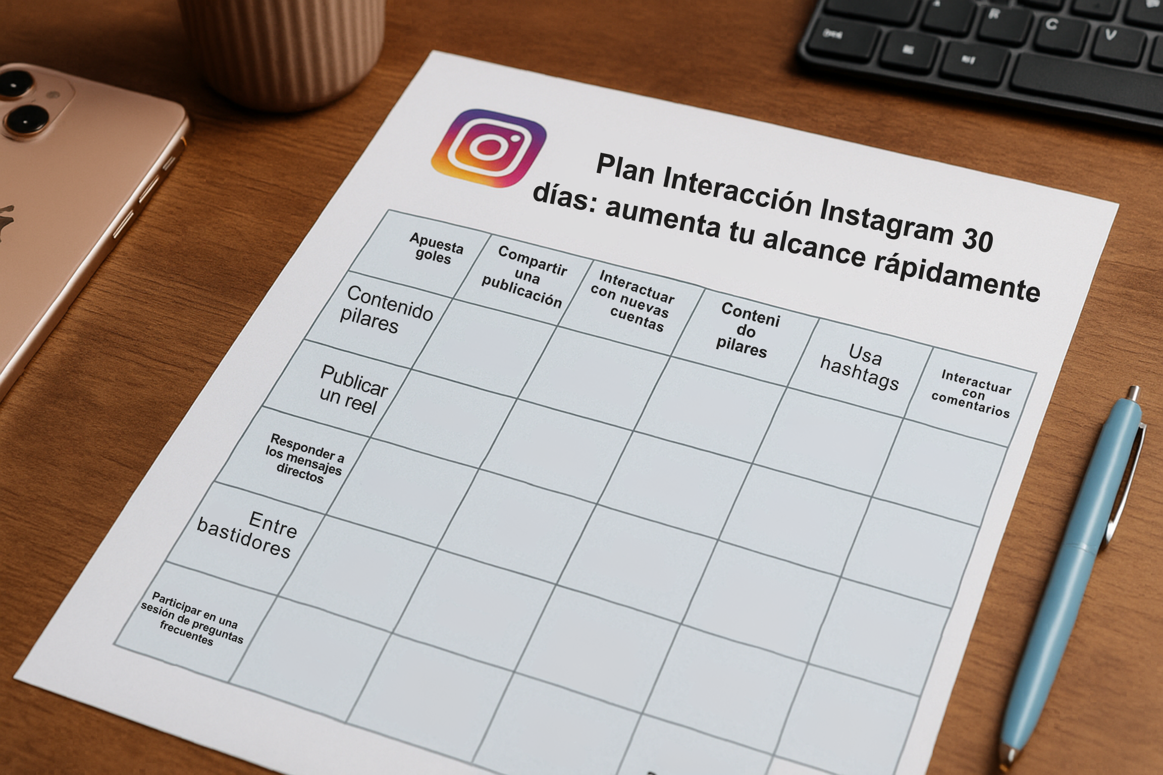 Plan Interacción Instagram 30 Días: Aumenta Tu Alcance Rápidamente